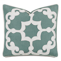 Amu Lasercut Decorative Pillow in Mint