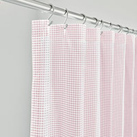 MALAYA GINGHAM SHOWER CURTAIN IN PETAL