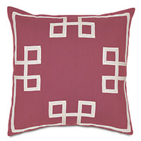 Resort Bloom Fret Accent Pillow