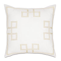 Resort Shell Fret Accent Pillow