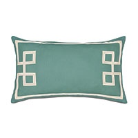 Resort Aqua Fret Accent Pillow