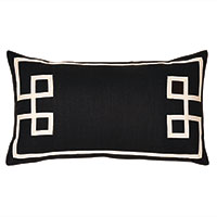 Resort Black Fret Accent Pillow