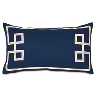 Resort Indigo Fret Accent Pillow