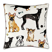 Tompkins Dog Print Decorative Pillow