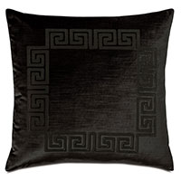 Antiquity Greek Key Decorative Pillow in Ebony