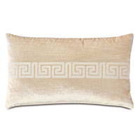 Antiquity Greek Key Decorative Pillow in Cream