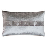 Antiquity Greek Key Decorative Pillow in Dove