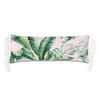 Abaca Tassel Decorative Pillow in Flamingo