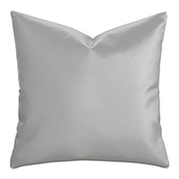 Klein Vegan Leather Decorative Pillow in Sterling