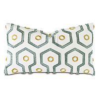 Twin Palms Embroidered Decorative Pillow