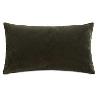 Uma Velvet Decorative Pillow In Olive Green