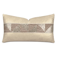 Dax Sequined Tape Decorative Pillow in Gold