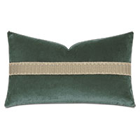 Uma Metallic Border Decorative Pillow  in Pine