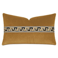 Uma Meander Border Decorative Pillow in Gold