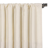 Edris Faux Silk Curtain Panel in Ivory