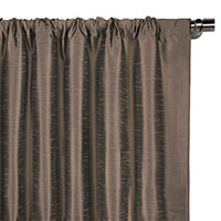 Edris Faux Silk Curtain Panel in Taupe