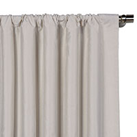 Edris Faux Silk Curtain Panel in Fog