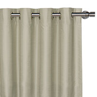 Edris Faux Silk Curtain Panel in Mist