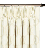 Gresham Embroidered Curtain Panel in Snow