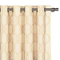 Gresham Embroidered Curtain Panel in Cream