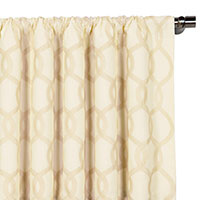 Gresham Embroidered Curtain Panel in Cream