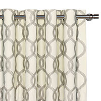 Gresham Embroidered Curtain Panel in Gray