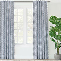 Vizcaya Faux Basketweave Curtain Panel