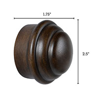 Legna Walnut Medallion End Cap Pair