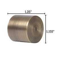 Metallo Brushed Brass Flush End Cap Pair