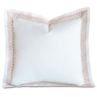 Juliet Lace Euro Sham in White/Fawn