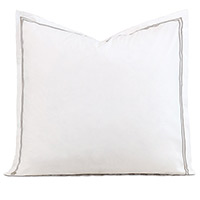 Enzo Satin Stitch Euro Sham in Dove