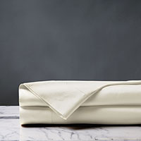 Deluca Sateen Flat Sheet in Ivory