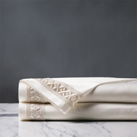 Juliet Lace Flat Sheet in Ivory/Ivory