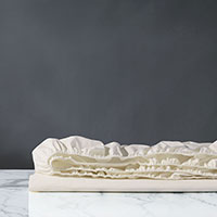 Vail Percale Fitted Sheet In Ivory