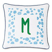 Hullabaloo Handpainted Monogram Decorative Pillow