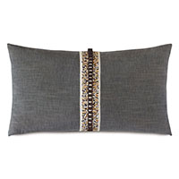 Indochine Pleated Trim Decorative Pillow