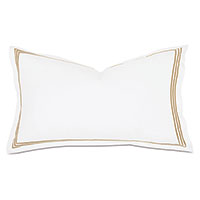 Tessa Satin Stitch King Sham in White/Antique