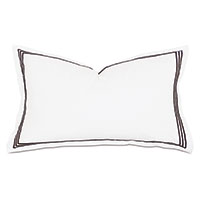 Tessa Satin Stitch King Sham in White/Black