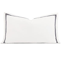 Enzo Satin Stitch King Sham in Black