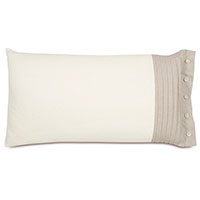 Maritime Pleated Right King Sham In Ivory