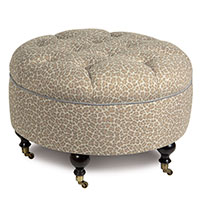 Parrish Fawn Round Ottoman