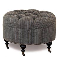 Reign Textured Round Ottoman