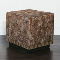 Priscilla Velvet Ottoman