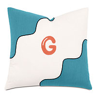 Phineas Handpainted Monogram Decorative Pillow