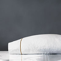 Linea Velvet Ribbon Pillowcase in Antique