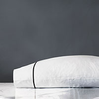 Linea Velvet Ribbon Pillowcase in Black