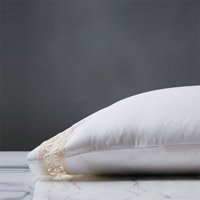 Juliet Lace Pillowcase in White/Ivory