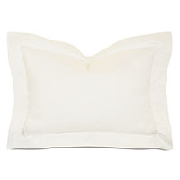 Roma Sateen Queen Sham in Ivory