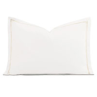 Enzo Satin Stitch Queen Sham in Bisque