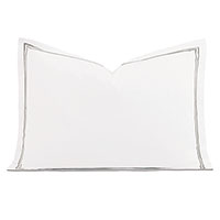 Enzo Satin Stitch Queen Sham in Dove